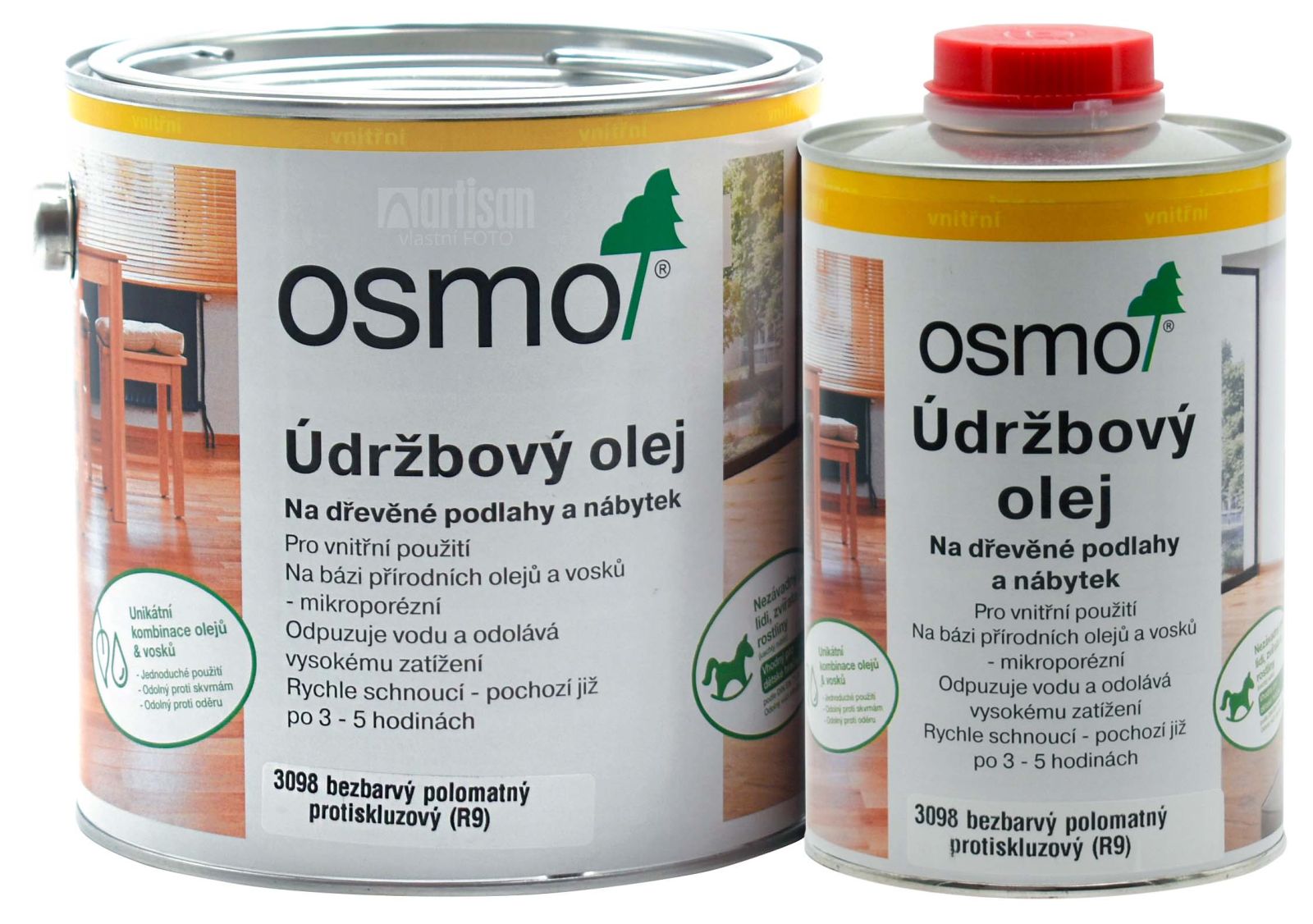 OSMO Údržbový olej na podlahy v objeme 1 l a 2.5 l